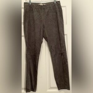 Max Studio Gray Faux Suede Leggings